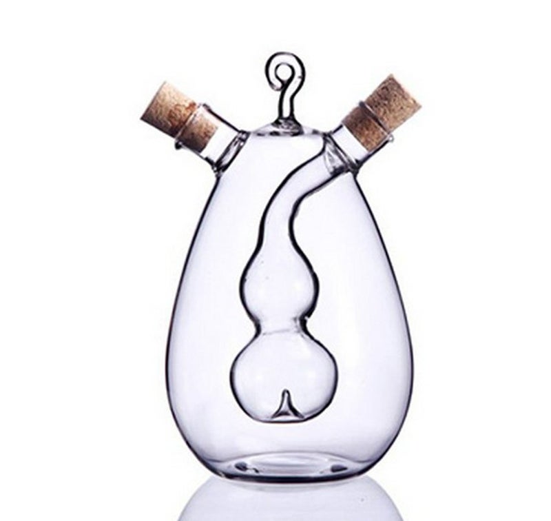 Eleton Kitchen Supplies Cruets Oil Vinegar 2 In 1 Glass Jar  Oil And Vinegar Dispenser - Image 5