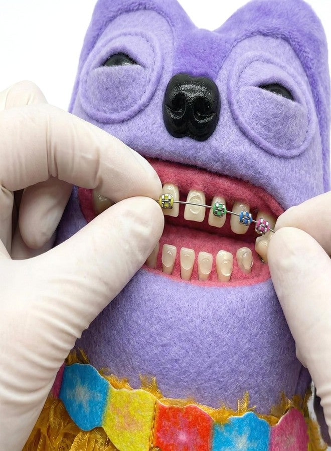 ملحق AUFGELD Grillz لـ Fuggler - دعامة زي تنكري، شبكة سلكية مزخرفة متوافقة مع Labubu، شبكة زينة لـ Zuru Fuggler، مجموعتان (ألوان مختلطة) - Image 3