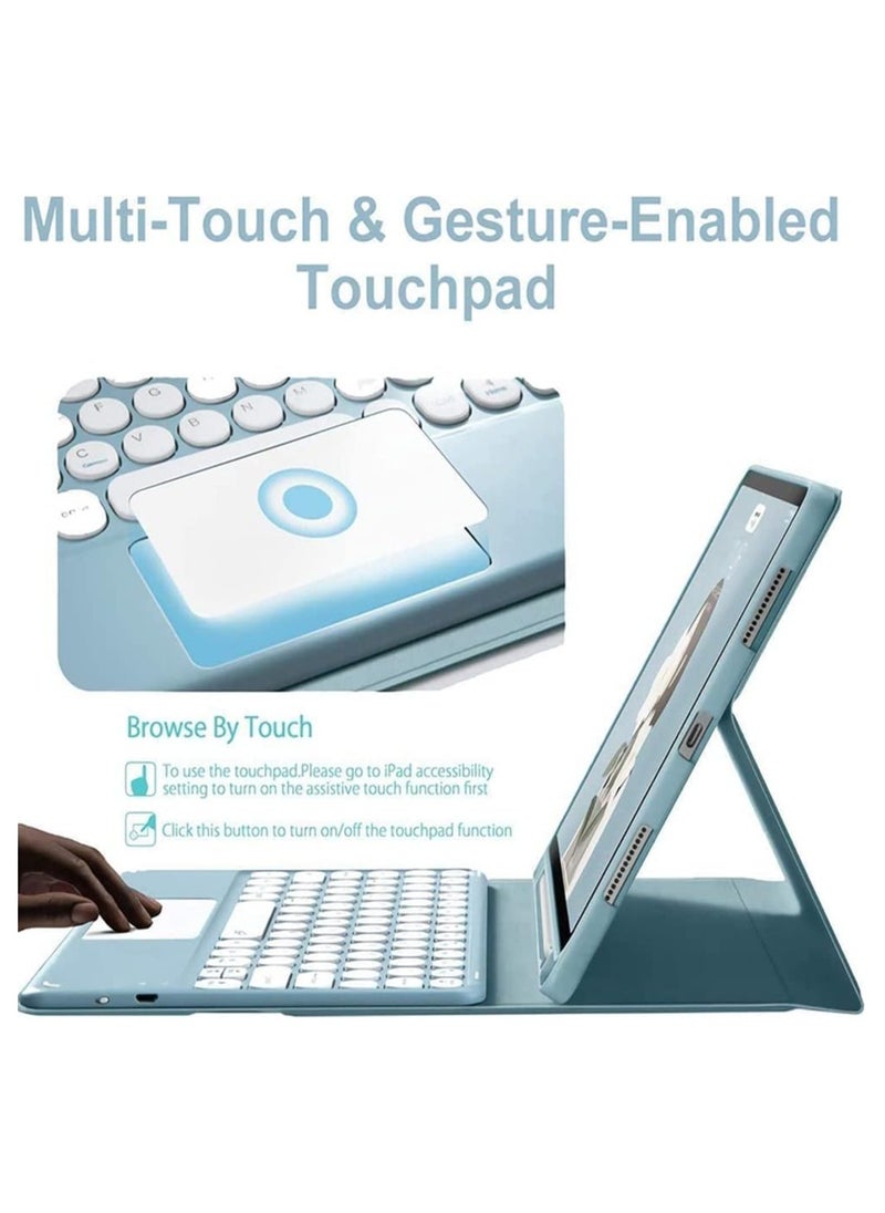 MUNTAQI Samsung Galaxy Tab A9 Plus (X210) Touchpad Smart Case – Ultra-Slim Folio with Built-in Touchpad, Adjustable Stand, Auto Sleep/Wake Function, Full Protection, and Durable Design - Image 5