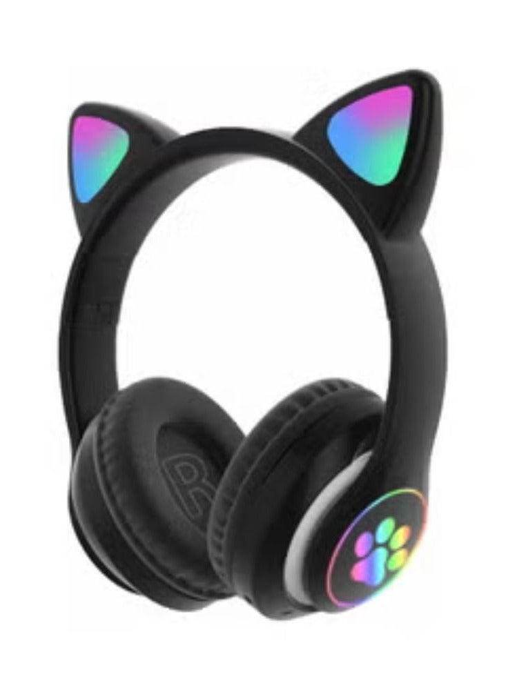 Cat Ears Foldable Headset Multicolour