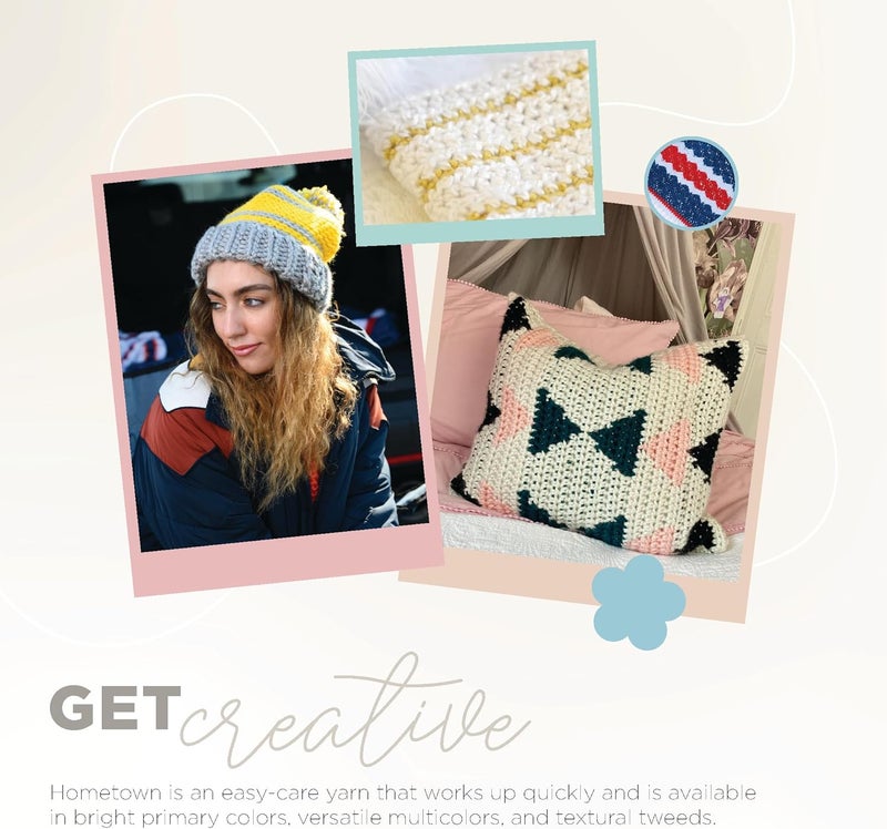 Lion Brand Yarn Hometown USA Yarn in Houston Cream - 5 oz, 81 Yards - Image 5