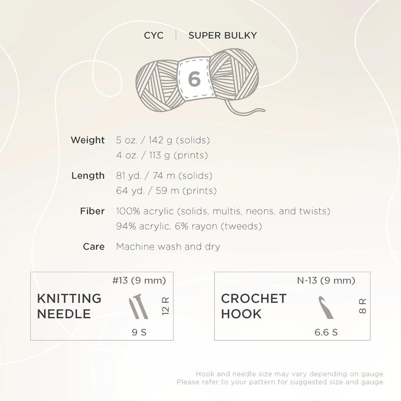 Lion Brand Yarn Hometown USA Yarn in Houston Cream - 5 oz, 81 Yards - Image 4