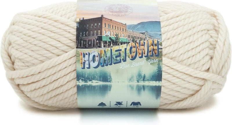 Lion Brand Yarn Hometown USA Yarn in Houston Cream - 5 oz, 81 Yards - Image 1