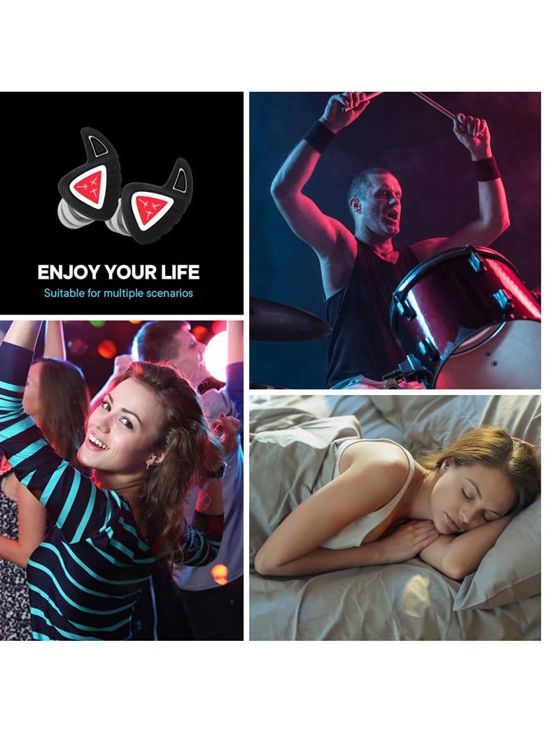 Excefore - Ear Plugs, Sleeping Noise Cancelling Reusable Comfortable Silicone Earplugs, High Fidelity Reusable Silicone Noise Cancelling Earplugs for Swimming, for Music Festivals, DJs - Image 1