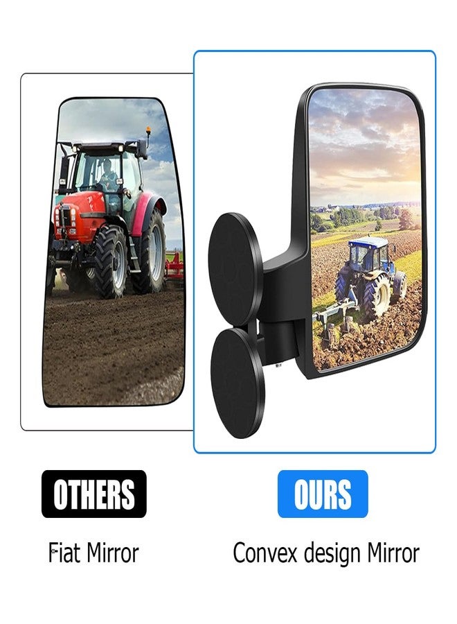 HZEL 2PCS Tractor Mirrors, Strong Magnetic Car Side Mirrors, Automotive Rearview Exterior Mirrors Accessories for Tractors Lift Trucks Small Dozers Golf Cart, Compatible with B BX - Image 4