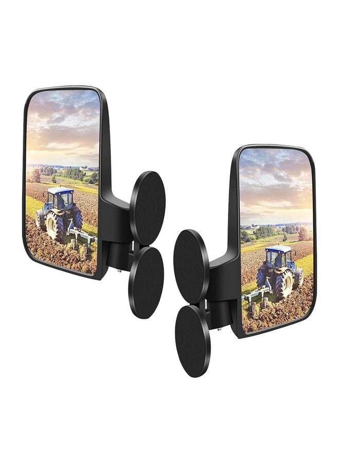 HZEL 2PCS Tractor Mirrors, Strong Magnetic Car Side Mirrors, Automotive Rearview Exterior Mirrors Accessories for Tractors Lift Trucks Small Dozers Golf Cart, Compatible with B BX - Image 1