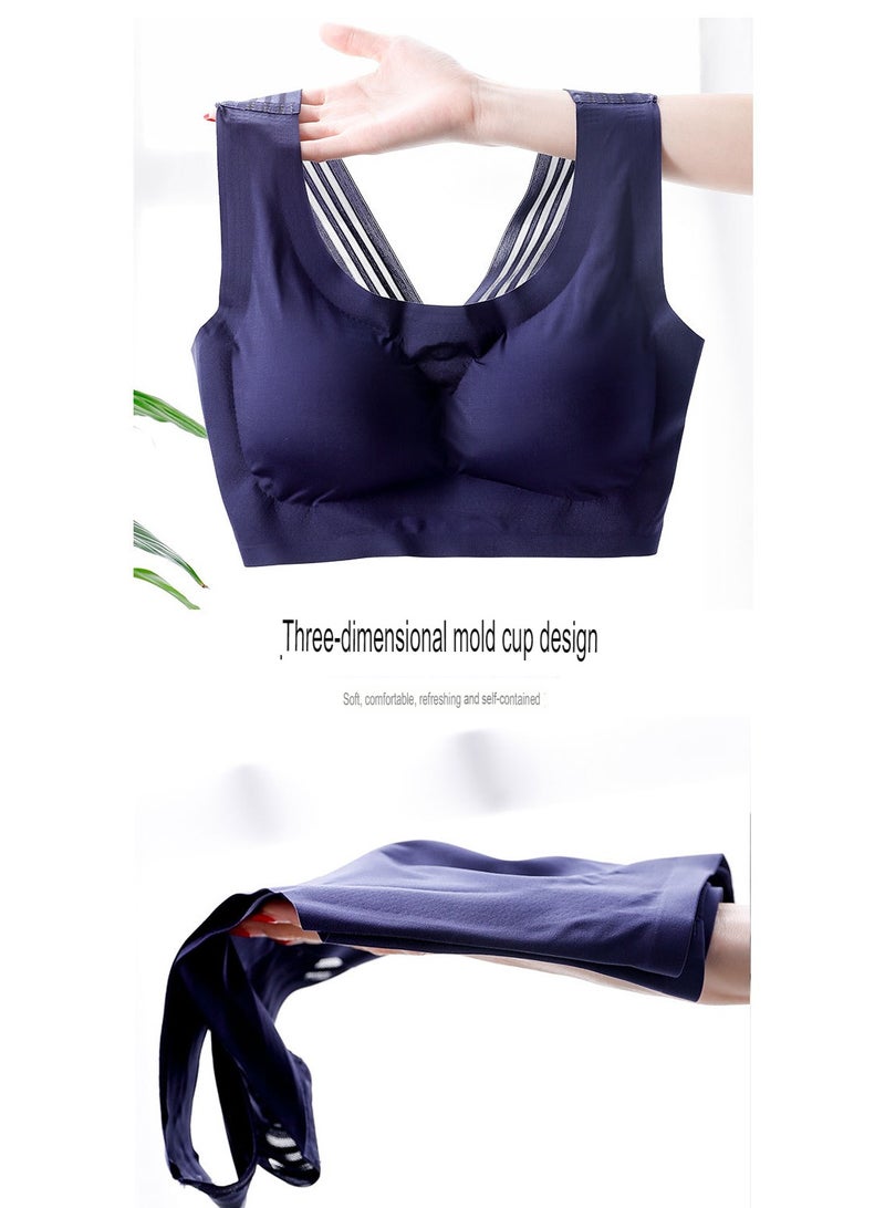 AROAQ Seamless Sports Bra, Comfortable Shockproof Push Up Bra, Anti Slip Highly Elastic Wireless Beauty Back Bra, Soft Quick Dry Sleeping Bra With Wide Shoulder Strap, (Size 6Xl, Red) - Image 2