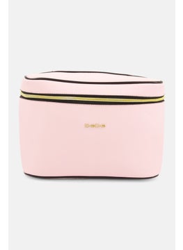 bebe Women Brand Logo Vanity Bag, Pink  - Image 1