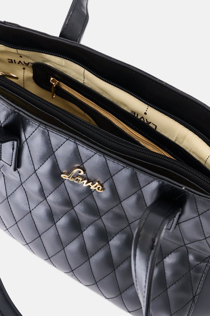 Lavie حقيبة يد بشعار العلامة التجارية للنساء، سوداء - Image 3