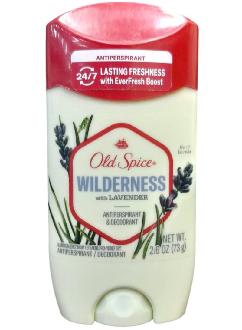 Old Spice مزيل العرق المضاد للتعرق للرجال مستوحى من الطبيعة البرية مع اللافندر غير المرئي صلب 2.6 أونصة