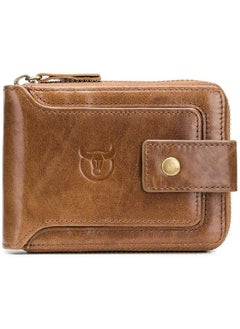 Contacts Men's RFID Blocking Wallet | Genuine Leather Wallet for Men with Rakhi | Gift Set for Brother, Combo (Beige)…
