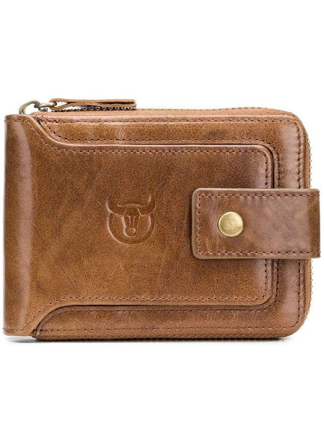 CONTACTS Contacts Men's RFID Blocking Wallet | Genuine Leather Wallet for Men with Rakhi | Gift Set for Brother, Combo (Beige)…  - Image 1