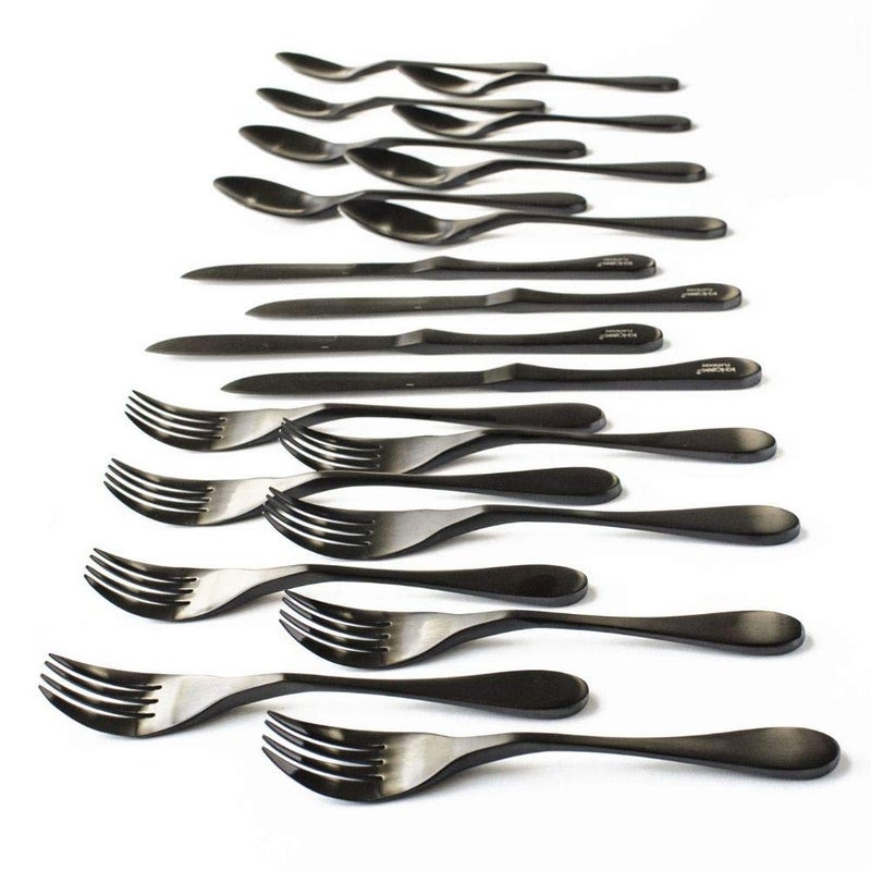 Knork Knork Black Matte Titanium Coated Stainless 20Piece Set 