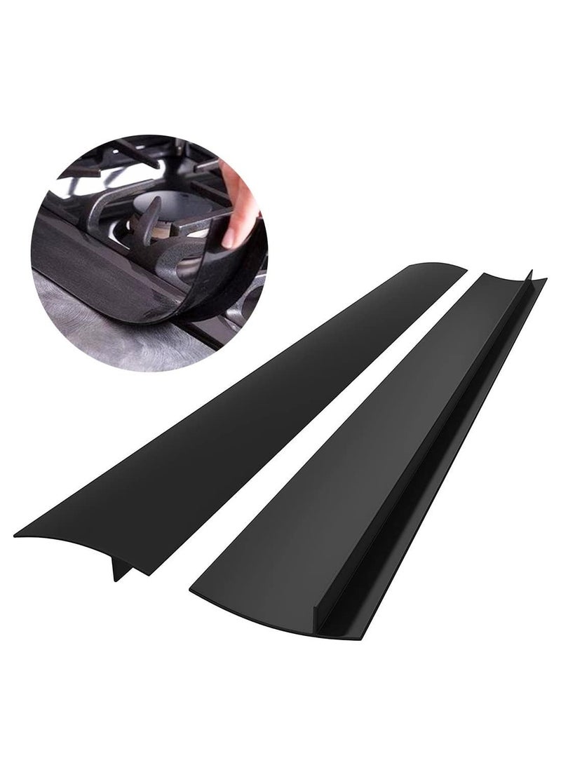 MIXDE 2 Pack Kitchen Silicone Stove Cover Counter Gap Cover, Oven Gap Filler Countertop Strips Gap Guard, Easy to Clean Seals Spills Between Counter, Stovetop, Oven, Washer & Dryer-21 Inches - Image 1