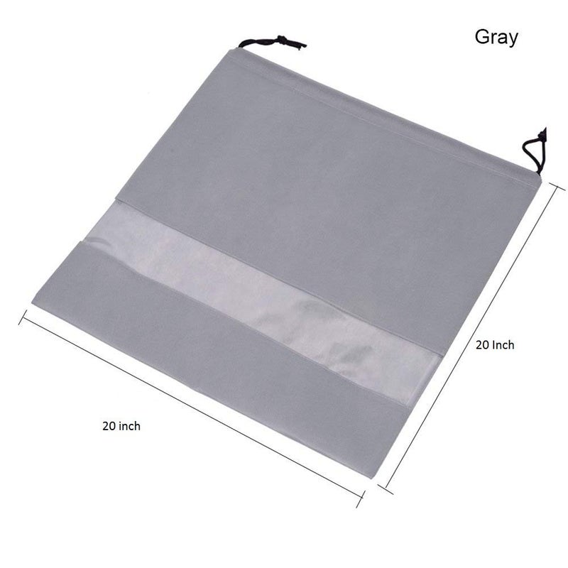 Lify Non-woven 20"x20" Drawstring Dust Cover Bag with Visual Window for Handbags Purses Shoes- 4 Piece Pack (Aqua Blue) - Image 2