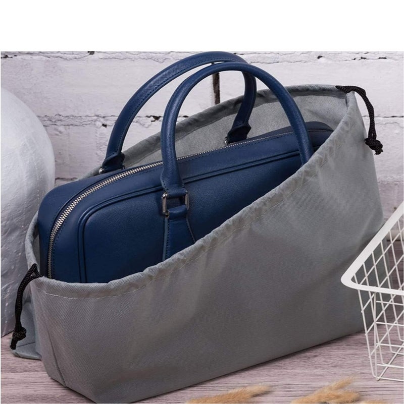 Lify Non-woven 20"x20" Drawstring Dust Cover Bag with Visual Window for Handbags Purses Shoes- 4 Piece Pack (Aqua Blue) - Image 3