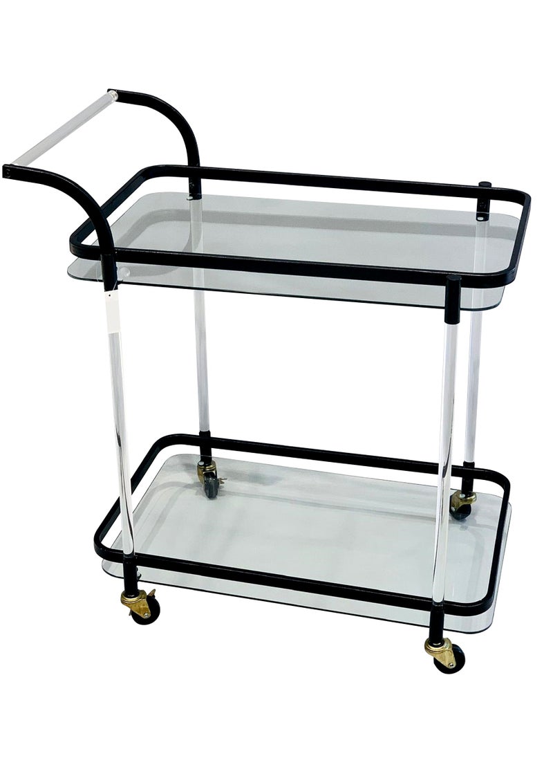 Generic - Household Dining Trolley and Tea Trolley Beauty Salon Cake Trolley and Snack Trolley, Suitable for Hotels, Restaurants, and Kitchens 42*68*67 CM - Image 1