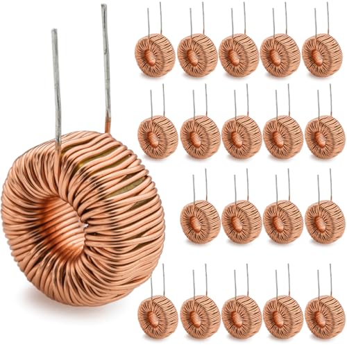 DIYhz 20 Pcs Toroid Core Inductor Copper Wire Wind Wound 100uH 6A Coil for LM2596-100uH - Image 1