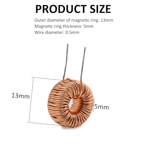 DIYhz 20 Pcs Toroid Core Inductor Copper Wire Wind Wound 100uH 6A Coil for LM2596-100uH - Image 2