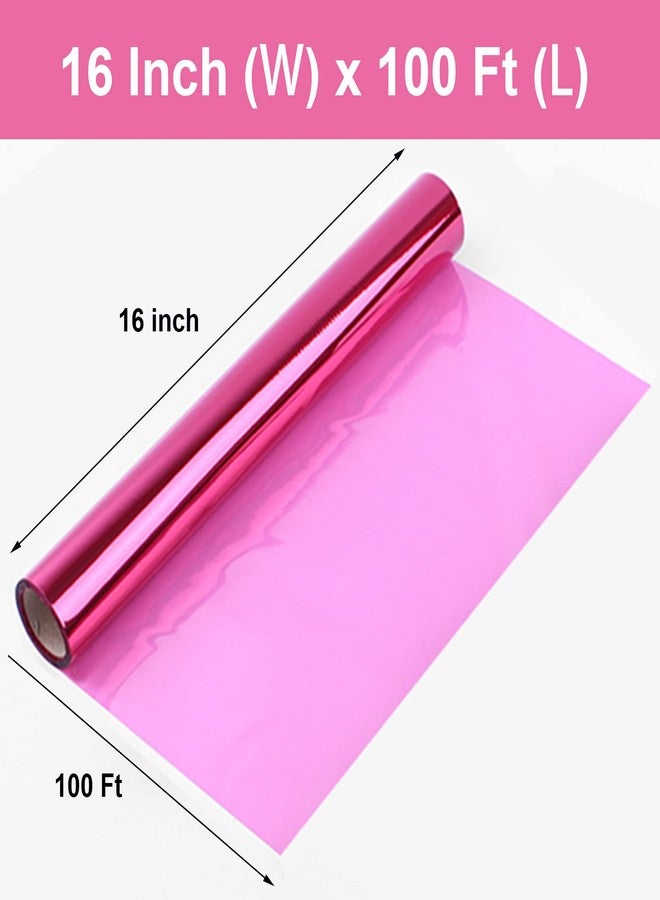 Morepack Pink Cellophane Wrap Roll, Translucent Pink Cellophane Wrapping Paper, 16 Inch Width x 100 Ft Long Colored Cellophane Rolls for Gift Baskets, DIY Arts Crafts Decoration and More - Image 2