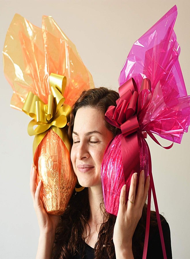 Morepack Pink Cellophane Wrap Roll, Translucent Pink Cellophane Wrapping Paper, 16 Inch Width x 100 Ft Long Colored Cellophane Rolls for Gift Baskets, DIY Arts Crafts Decoration and More - Image 4