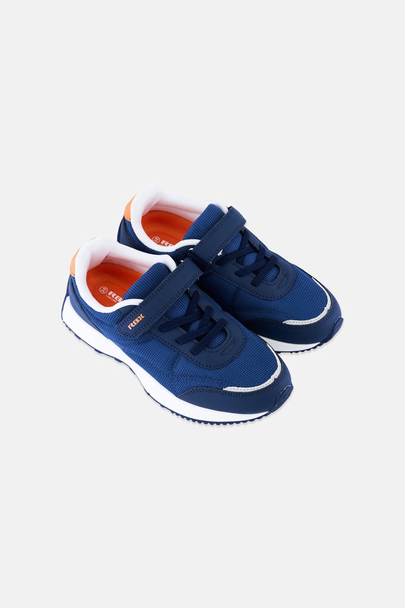 RBX Kids Boy Velcro Closure Running Shoes, Navy - Image 4