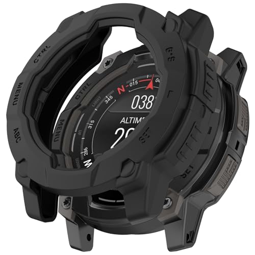 Disscool Case Cover Compatible with Garmin Instinct 3 45mm Protector Covers Soft Anti Drop TPU Replacement Protective Cases Smart Watch AccessoriesBlack - Image 3