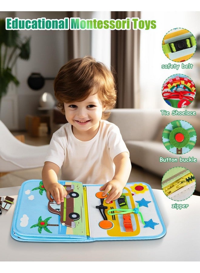 Primo Lines Busy Board Montessori Toys for 1 2 3 4 Year Old Boy,Busy Book Educational Activities for Learning Fine Motor Skills,Travel Toys for Airplane Car - Image 3