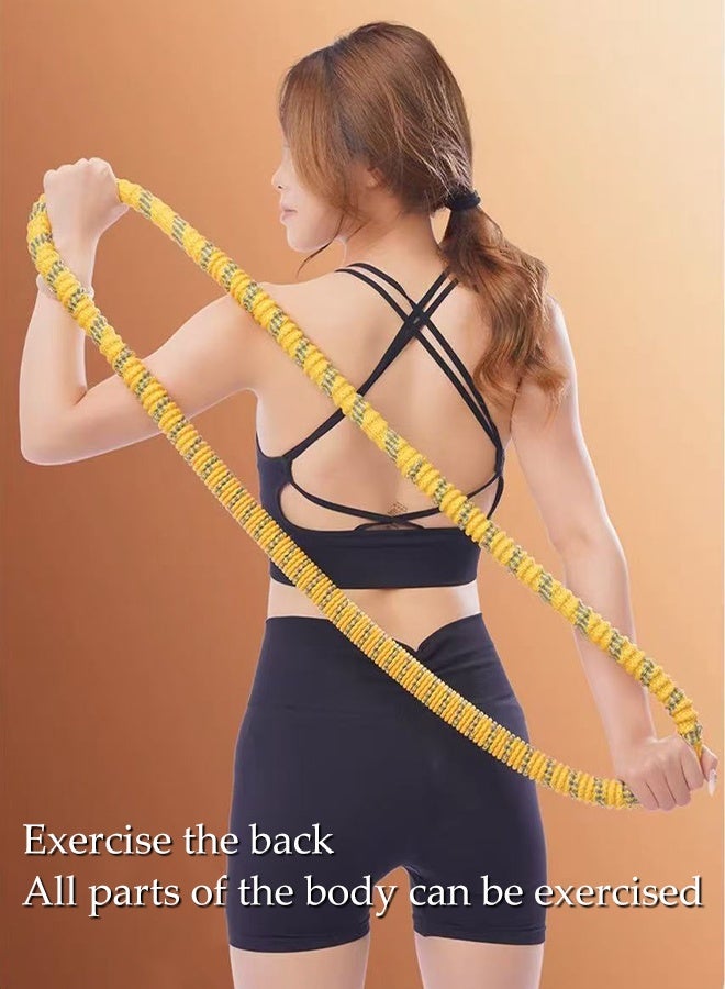 DUNISO Foldable Soft Hula Hoop Spring Fitness Ring Waist Friendly Abdomen Exercise Equipment Multi-functional Exercise Hoops Waist and Abdominal Workout Belt Elastic Alloy Spring Hula Hoop for Adults - Image 5