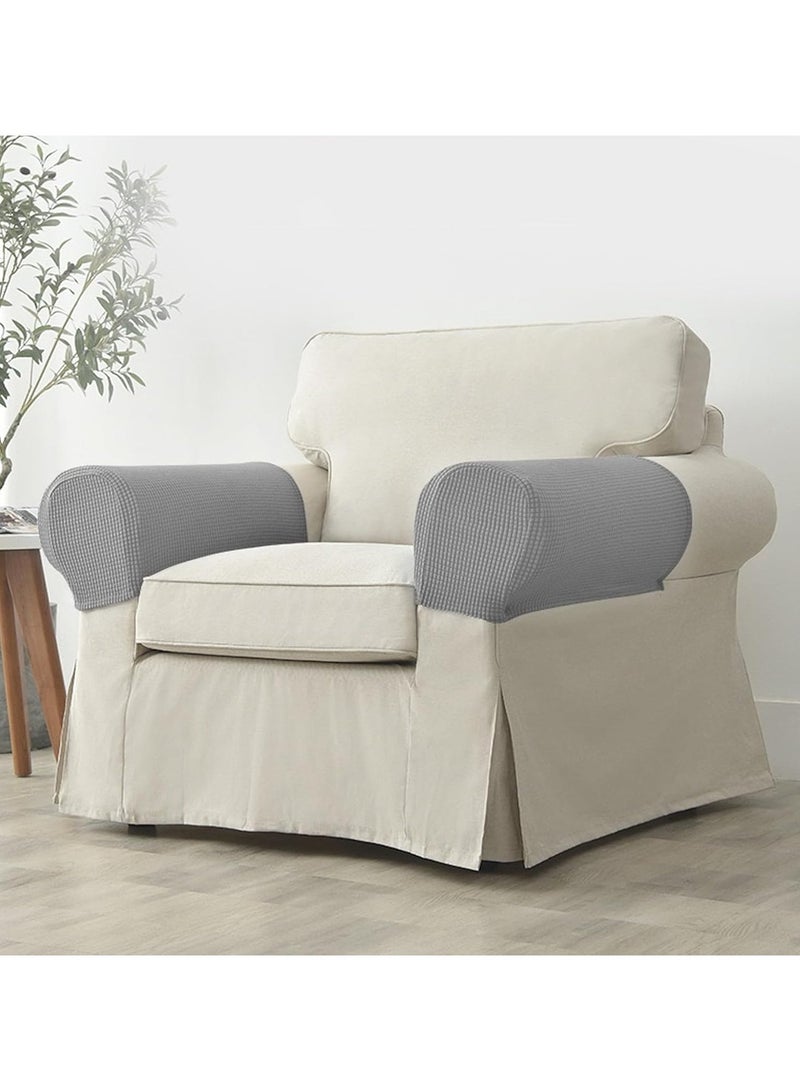 CMGTYYD. 4 حزمة الرملية مسند الذراع يغطي كرسي، مجموعة من 4 تمتد كرسي يغطي للأسلحة، غير انزلاق مسند الذراع يغطي سباندكس البوليستر أريكة ذراع قبعات للكراسي حماية الأثاث أريكة كراسي الكراسي - Image 4