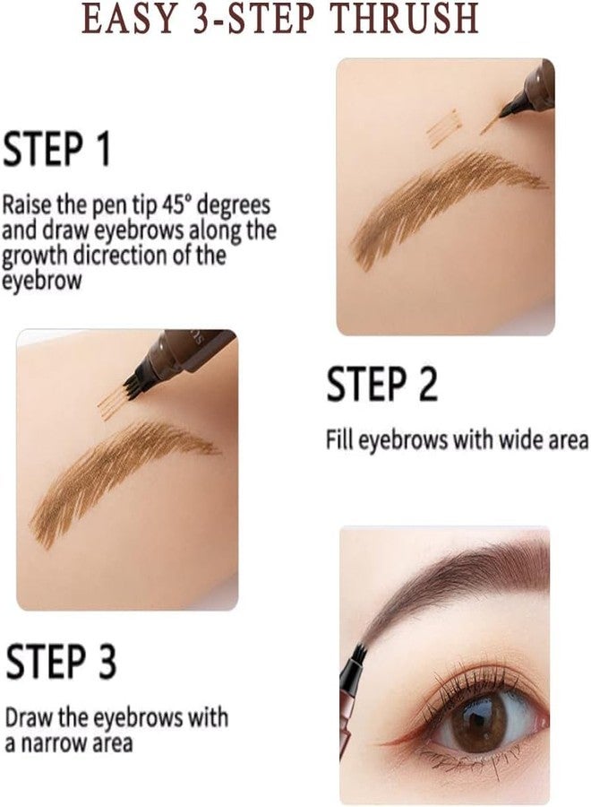VBA Eyebrow Contouring Pencil Waterproof Eyebrow Pen - Eyebrow Pencil with a Micro-Fork Tip Applicator - Creates Natural Looking Brows Makeup Effortlessly (GRAY) - Image 4