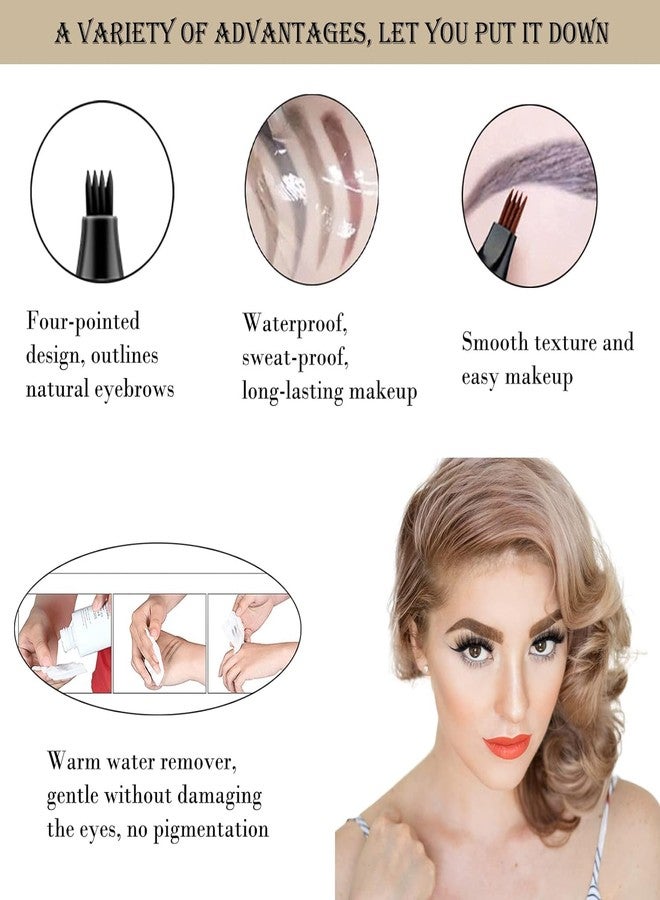 VBA Eyebrow Contouring Pencil Waterproof Eyebrow Pen - Eyebrow Pencil with a Micro-Fork Tip Applicator - Creates Natural Looking Brows Makeup Effortlessly (GRAY) - Image 5
