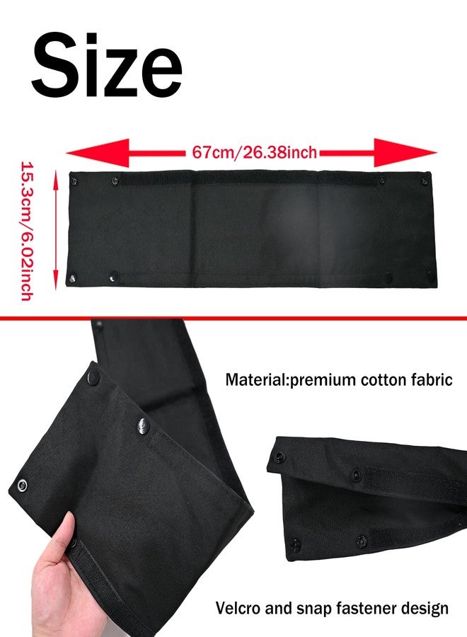 Dogxiong Universal Handlebar Cover, Replacement Baby Stroller Bumper Bar Protective Cover, Baby Stroller Armrest Cover,100% Cotton Hook and Loop Fastener,Black - Image 2