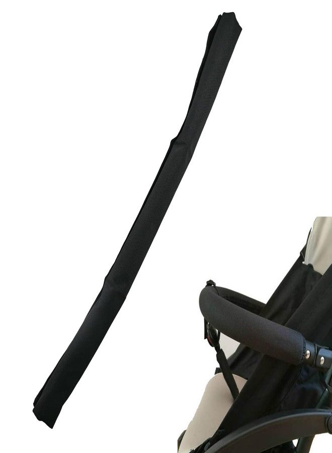 Dogxiong Universal Handlebar Cover, Replacement Baby Stroller Bumper Bar Protective Cover, Baby Stroller Armrest Cover,100% Cotton Hook and Loop Fastener,Black - Image 1