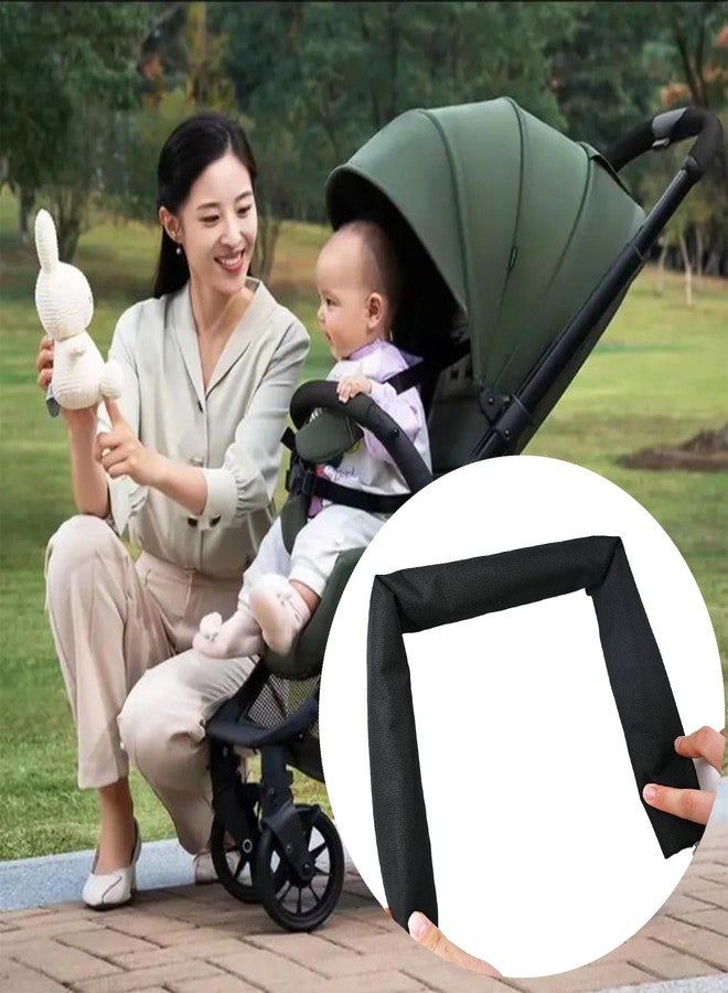 Dogxiong Universal Handlebar Cover, Replacement Baby Stroller Bumper Bar Protective Cover, Baby Stroller Armrest Cover,100% Cotton Hook and Loop Fastener,Black - Image 5