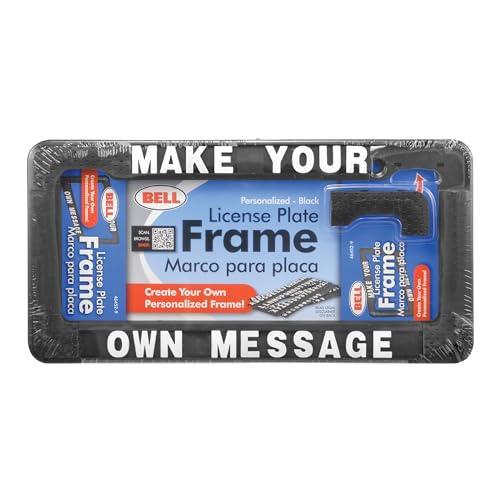 Bell Automotive 22-1-46452-9 Universal Make Your Message Personalized License Plate Frame, Black - Image 2