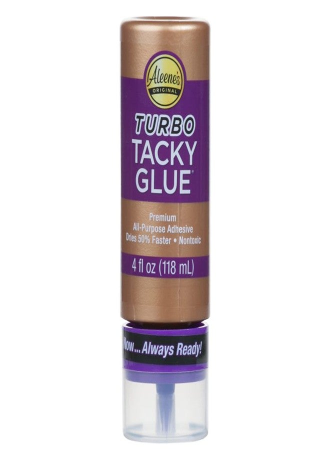 Aleene's Turbo Tacky Glue for Crafts in Always Ready Bottle, Strong Bond Adhesive, Nontoxic, Dries Clear, 4 fl oz - Image 1