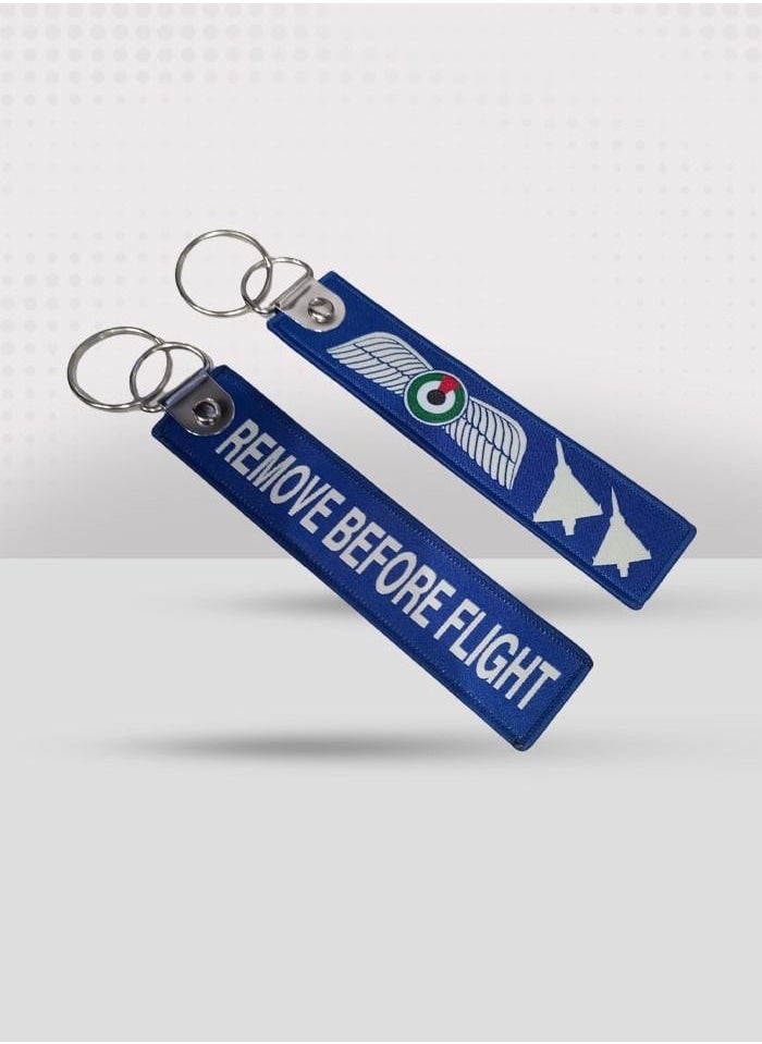 Fighter Gifts Mirage UAE Wings Blue Fabric Keychain 