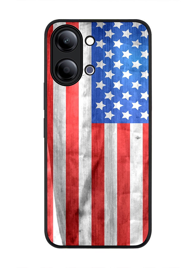 Stylizedd For vivo Y21 / Y11 Case,Slim fit Camera Protection, Shockproof Thin Phone cover  - USA Grunge Flag - Image 1