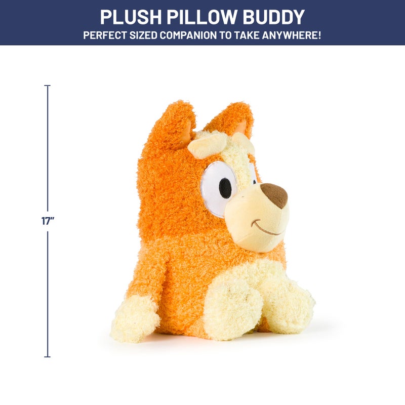 Jay Franco Bluey Bingo Fuzzy Plush Pillow Buddy - Super Soft Stuffed Pillow - Polyester Microfiber  17 Inches - Image 3