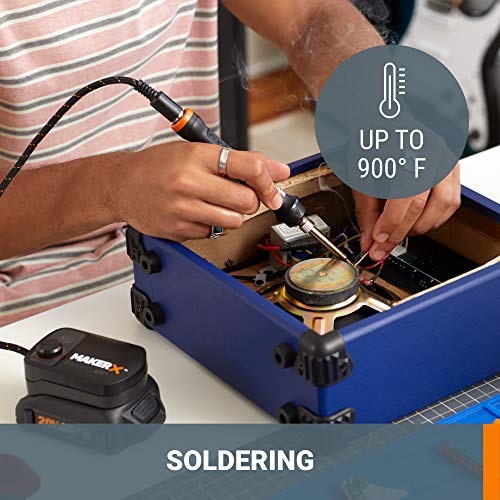 Worx MAKERX WX988L 2pc Crafting Tool Combo Kit - Rotary Tool + Wood & Metal Crafter - Image 5