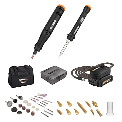 Worx MAKERX WX988L 2pc Crafting Tool Combo Kit - Rotary Tool + Wood & Metal Crafter - Image 1