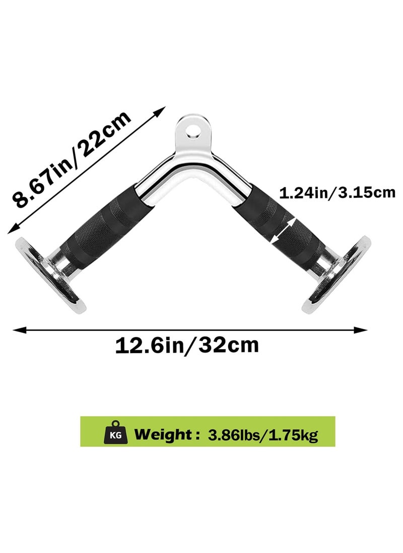 Generic Cable Machine Attachments LAT Pull Down Accessories for Home Gym, Pull Down Bar V Bar Cable Attachment, Tricep Press Down Bar Pulley System Machine  - Image 4