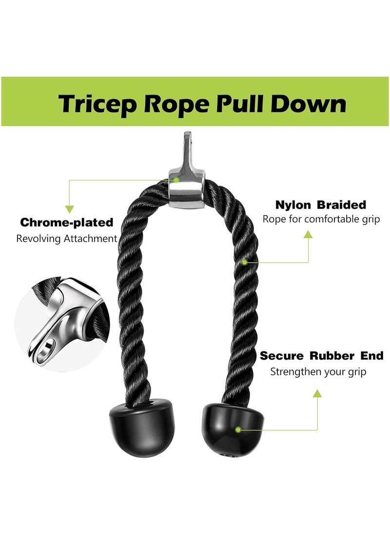 Generic - Cable Machine Attachments LAT Pull Down Accessories for Home Gym, Pull Down Bar V Bar Cable Attachment, Tricep Press Down Bar Pulley System Machine - Image 1