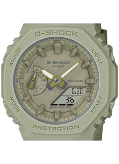 CASIO Casio Women Watch G-Shock Octagonal Smoky Monochromatic Stylish Solid Colors Analog Digital Brown Green Dial Resin Band GMA-S2100BA-3AD  - Image 3
