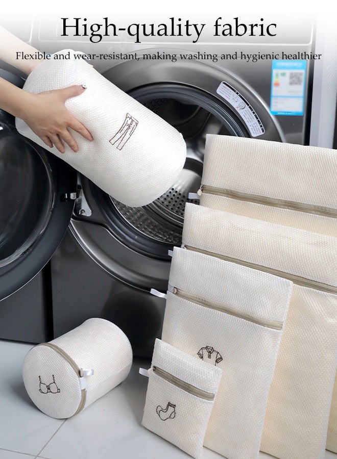 DUNISO 6 Pcs Mesh Laundry Bags,Thickened Fine Mesh Wash Bags Set for Delicates with Zipper, Lingerie Bags for Washing Delicates,for Jeans,Blouse,Stocking,Bra,Underwear - Image 5