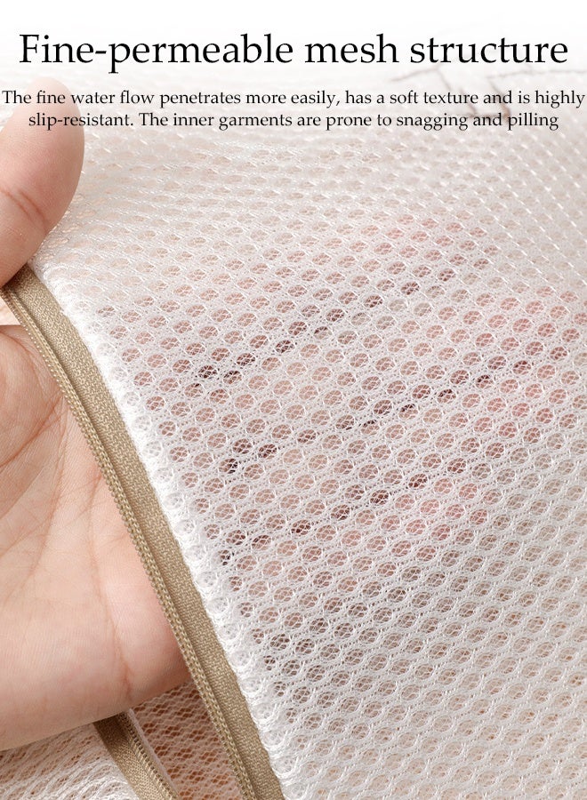 DUNISO 6 Pcs Mesh Laundry Bags,Thickened Fine Mesh Wash Bags Set for Delicates with Zipper, Lingerie Bags for Washing Delicates,for Jeans,Blouse,Stocking,Bra,Underwear - Image 2