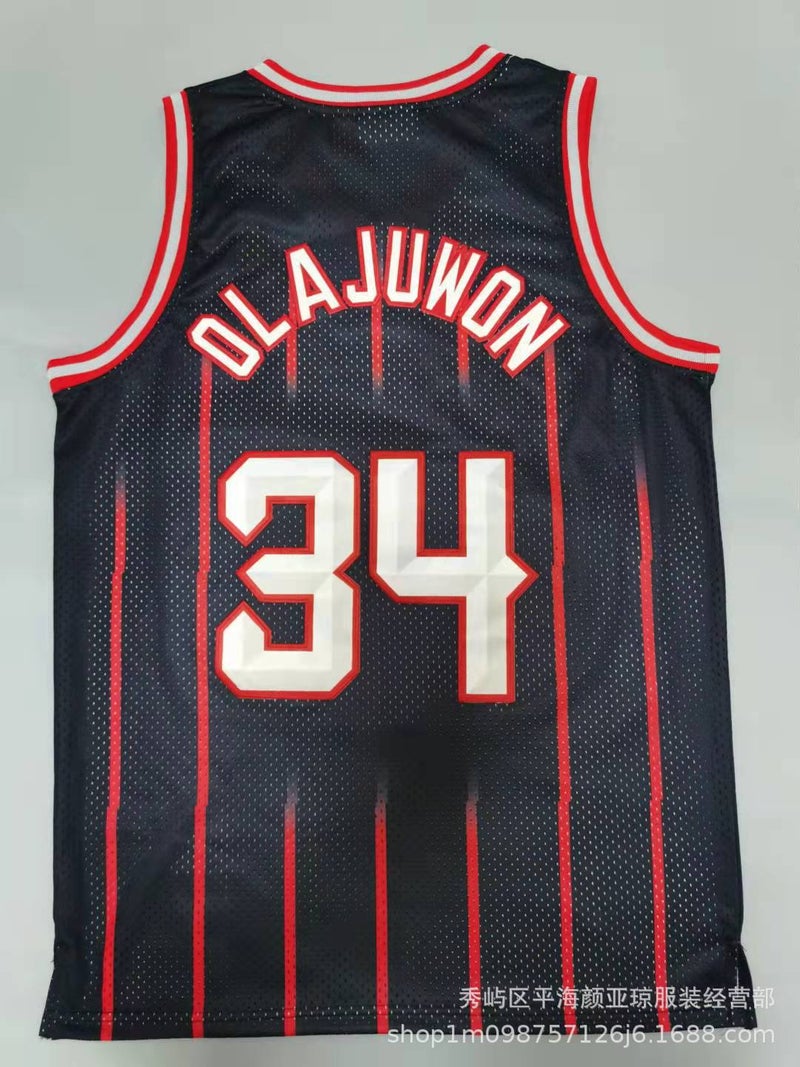 Embroidered Rockets No.34 Olajuwon Jersey 4: embroidery version