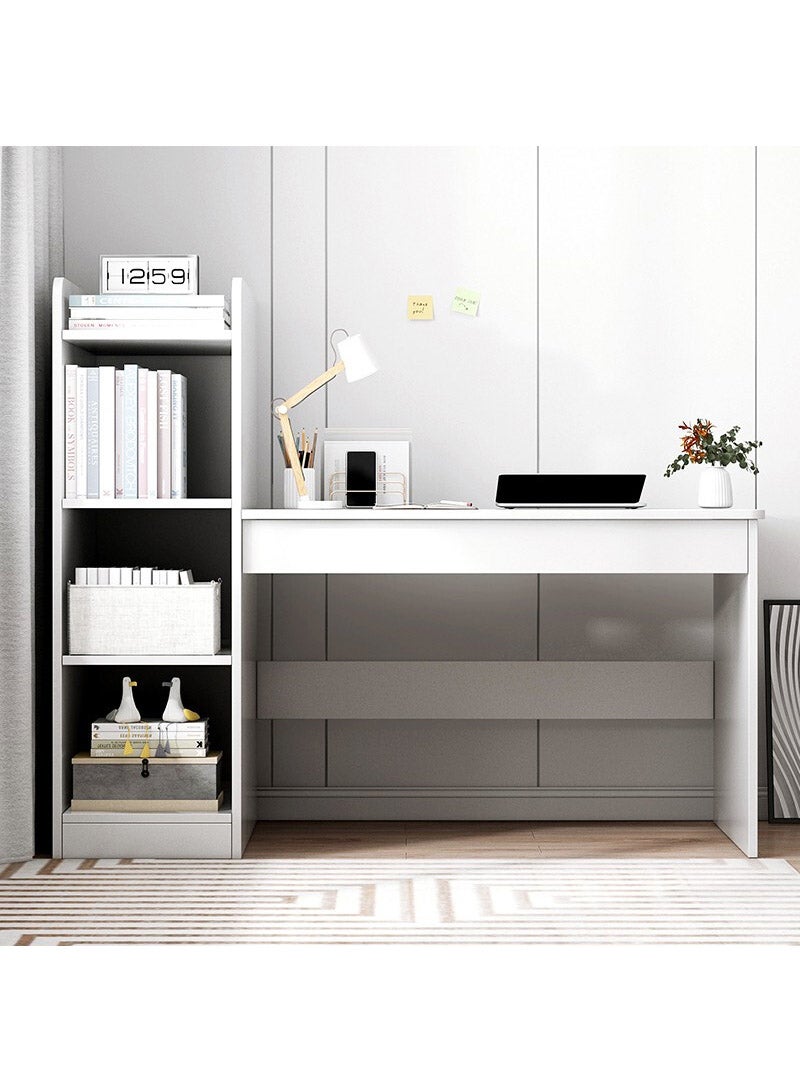 شاربدو مكتب شاربدو المنزلي، مكتب كمبيوتر بسيط مع أرفف تخزين مفتوحة 132*40*120 سم - Image 1