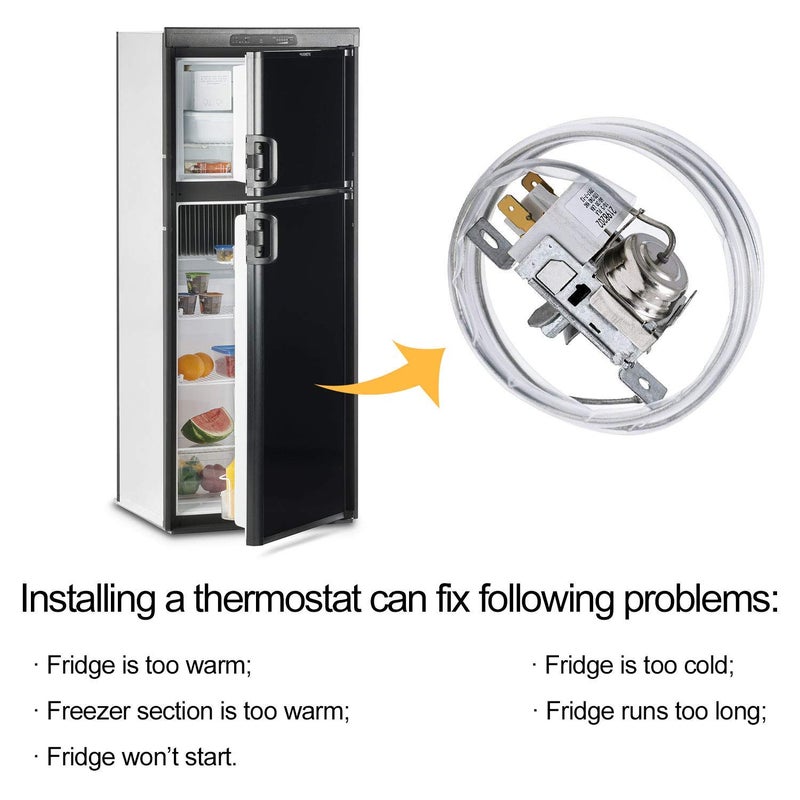 جهاز تحكم في درجة الحرارة لمفتاح التحكم بالتبريد والتجميد للثلاجات، مناسب لماركات Whirlpool، Kenmore، Roper، Estate، Crosley، Inglis، KitchenAid، Maytag، Amana. يحل محل الرقمين 2161284 و2198201. - Image 3